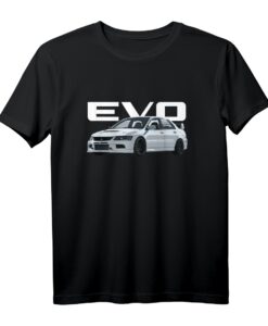 JDM Auto EVO T-Shirt mit Evolution 9 Wicked White - Rallye, Rennwagen & Sportwagen Design für Auto-Liebhaber