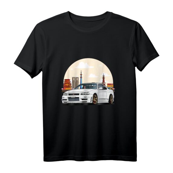 JDM Skyline R34 Auto Tuning Japan Tokio Drift T-Shirt  Perfekt für Drift- und Tuning-Fans, Rennfahrer & Japan Auto Enthusiasten