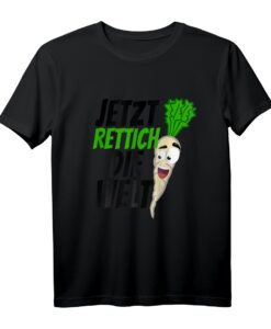 Jetzt Rettich die Welt Vegan Vegetarisch Klimaschutz Gemüse T-Shirt - Lustiges pflanzenbasiertes Design für Tierliebhaber und umweltbewusste Menschen