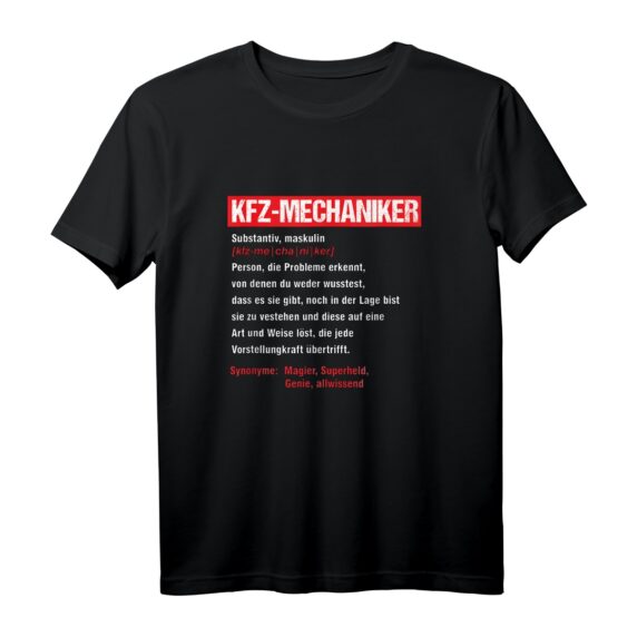 KFZ-Mechaniker Definition Superheld Schrauber Autos Geschenk T-Shirt - Perfektes Werkzeug- und Autoliebhaber-Geschenk für jeden Anlass
