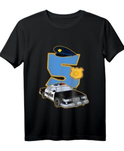 Kinder 5. Geburtstag Polizist T-Shirt - Süßes Polizei Motiv für Kinder, ideal als Geschenk zum Geburtstag, Weihnachten & Einschulung