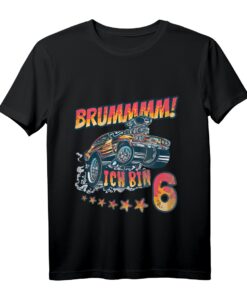 Kinder 6. Geburtstag T-Shirt mit Rennwagen Motiv - Perfektes Geschenk für Autos- und Rennwagenliebende Jungen