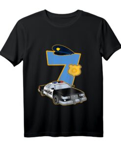 Kinder 7. Geburtstag Polizist T-Shirt  Geschenkidee für kleine Polizeifans, Detektive & Polizeifeier-Outfit