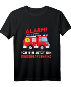 Kinder Feuerwehr Auto T-Shirt | Kindergarten Start Geschenk für kleine Feuerwehrfans & Kita-Kinder