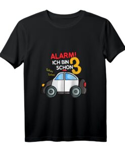 Kinder Geburtstagsshirt 3 Jahre Polizei Auto - Lustiges T-Shirt für den 3. Geburtstag, Polizei Party Outfit für Kids