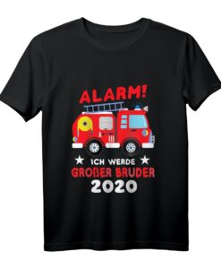 Kinder Ich werde großer Bruder 2020 Feuerwehr Auto Geschenk T-Shirt  Perfekt für die Babyankündigung und Geschwister-Geschenke