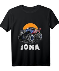 Kinder Monster Truck Name Jona Auto Geschenk T-Shirt  Perfektes Geschenk für kleine Auto- und Monster Truck Fans