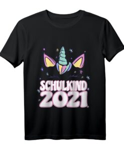 Kinder Schulkind 2021 Mädchen Einhorn Einschulung T-Shirt  Perfektes Geschenk zum Schulstart, Geburtstag, Weihnachten & Ostern