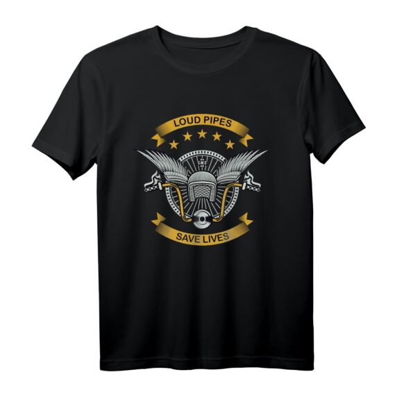 Loud Pipes Save Lives T-Shirt für Biker & Autofans  Coole Tuning & Motorrad Design Geschenk für Geburtstage, Führerschein & Anlässe