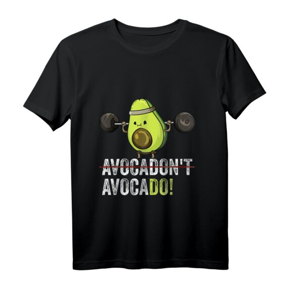 Lustiges Avocado Gewichtheben Gym T-Shirt  Vegan, Motivationsshirt für Fitnessstudio, Männer, Frauen & Kinder