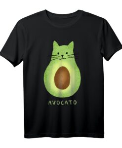 Lustiges Avocado Katzen T-Shirt - Humorvolles Geschenk für Katzenliebhaber, Veganer & Tierfreunde
