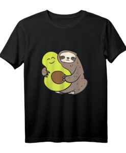 Lustiges Faultier mit Avocado Veganer T-Shirt  Niedliches Faultier-Design für Kinder & Erwachsene, Perfekt als Geschenk für Faultier- und Avocadoliebhaber