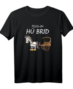 Lustiges Hybrid Plug-in Auto Pferd Wortspiel T-Shirt - Humorvolles Pferdemotiv für Pferdefans und umweltbewusste Autofahrer