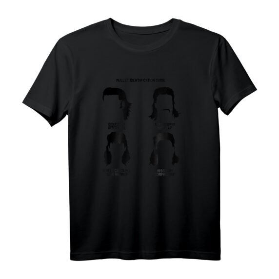 Lustiges Meeräsche-Hemd T-Shirt  Mullet Identification Shirt für Partys, Meeräsche-Liebhaber & 80er Jahre Nostalgie