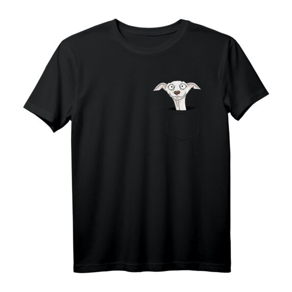 Lustiges Windhund T-Shirt mit Taschen-Design  Perfektes Geschenk für Hundeliebhaber, Windhund- und Galgo-Fans