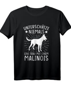 Malinois Hund Schäferhund Polizeihund T-Shirt  Lustiges Hundeliebe Motiv für Hundemamas & Papas, Gassi & Hundesport