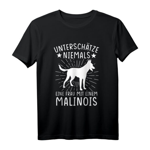 Malinois Hund Schäferhund Polizeihund T-Shirt  Lustiges Hundeliebe Motiv für Hundemamas & Papas, Gassi & Hundesport