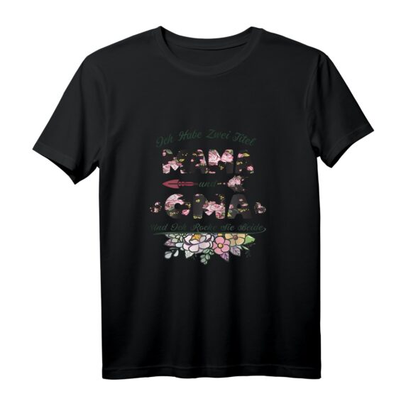 Mama Oma T-Shirt mit Blumen - Elegantes Geschenk zum Geburtstag, Muttertag, Frauentag & Weihnachten für Mama und Oma