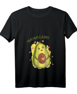 Mamacado Avocado Mama schwanger Babyparty T-Shirt mit V-Ausschnitt  Perfekt für werdende Mütter, Weihnachten & Babypartys