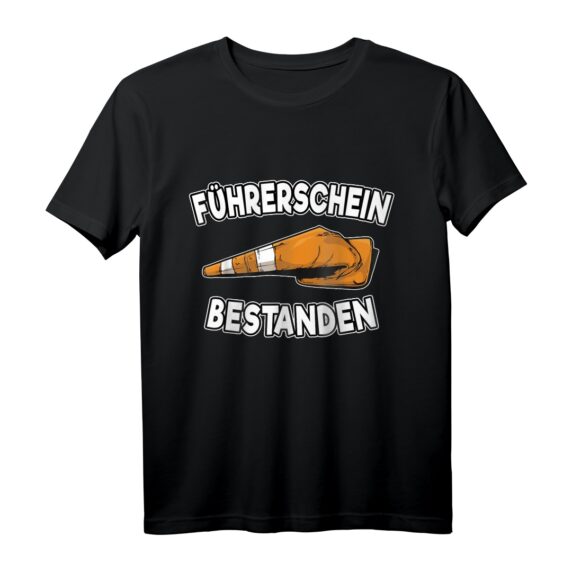 Motorrad Zweirad Führerschein Bestanden T-Shirt  Lustiges Geschenk für Fahranfänger, Staplerfahrer, LKW- und Boot-Führerschein