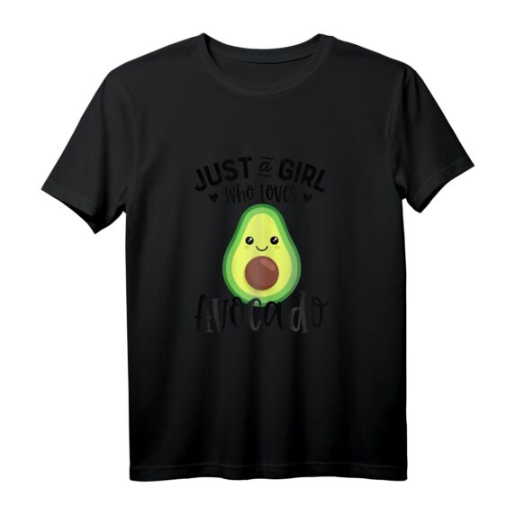 Nur ein Mädchen, das Avocado liebt - Lustiges Avocado T-Shirt für Frauen, Mädchen & Kinder, ideales Geschenk für Veganer, Vegetarier & Avocado-Fans