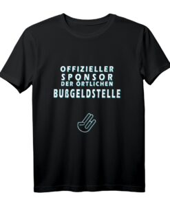 Offizieller Sponsor der Bußgeldstelle T-Shirt - Lustiges Auto Spruch Shirt für Motorsport- und Werkstattfans