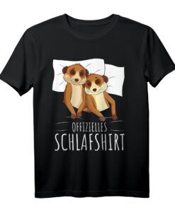 Offizielles Erdmännchen Schlafshirt  Lustiges Tiermotiv für Morgenmuffel, Langschläfer & Bettliebhaber, perfekt für Männer, Frauen & Tierfreunde