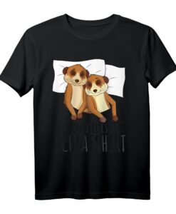 Offizielles Erdmännchen Schlafshirt  Lustiges Tiermotiv für Morgenmuffel, Langschläfer & Bettliebhaber, Perfekt für Männer, Frauen & Tierfreunde