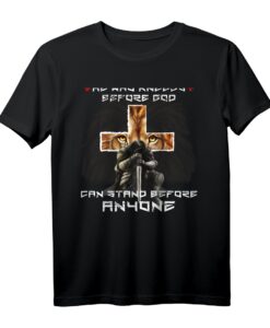 Prayer Warrior Lion Judah Grafik Christliches T-Shirt mit Kreuz - Inspirierendes Geschenk für Christen zu Ostern, Weihnachten, Taufen und Geburtstagen