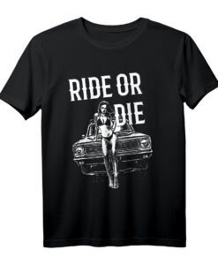 RIDE OR DIE Dress - Sexy Pin-Up Girl mit Auto Motiv T-Shirt für Auto Begeisterte & Vintage Mode Fans