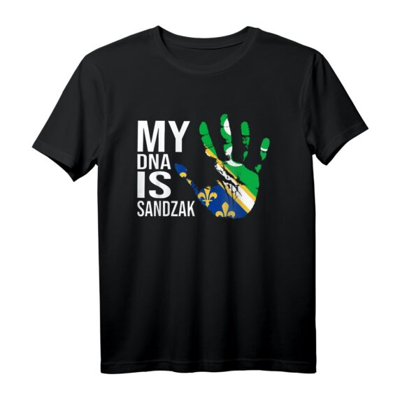 Sandzak Flagge & DNA T-Shirt - Stolz auf Sandzak, Novi Pazar & Balkan Nation