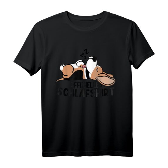 Schlafanzug Hund Beagle - Lustiges offizielle Schlafshirt für Beagle Besitzer Damen & Herren, ideales Bett-Outfit & Geschenk für Hundeliebhaber