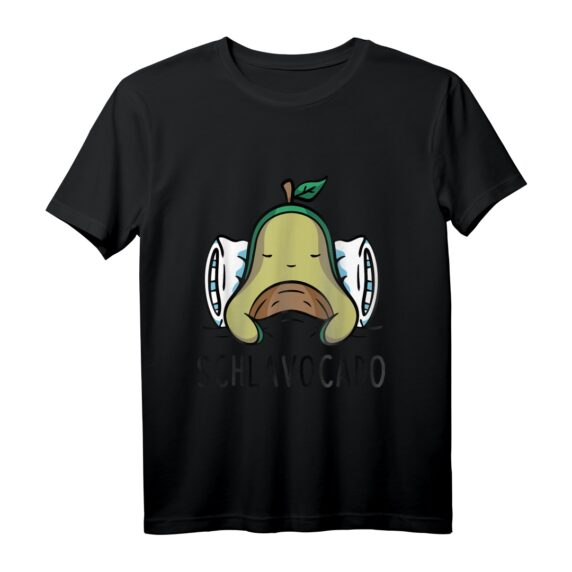 Schlavocado Avocado Pyjama Schlafanzug mit lustigem Spruch  Bequeme Schlafkleidung für Langschläfer und Morgenmuffel