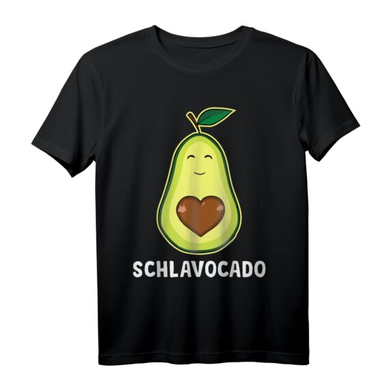 Schlavocado Avocado Schlafanzug mit Herz - Lustiges Schlafoutfit & Pyjama für Damen und Herren