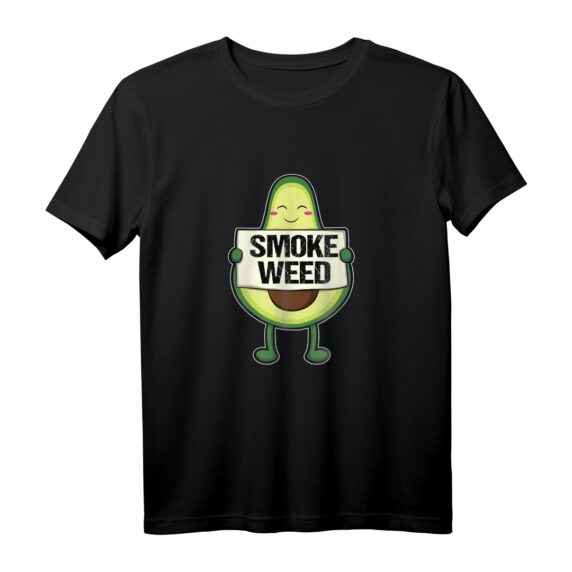 Smoke Weed 420 Avocado T-Shirt - Lustiges Cannabis Motiv für Kiffer & Avocado-Liebhaber