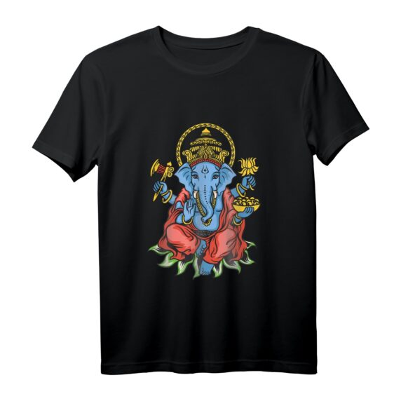 Spirituelles Ganesha Meditation Yoga T-Shirt  Klassisch geschnitten, perfekt für Yoga und Meditation
