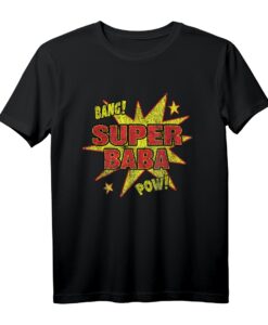 Super Baba T-Shirt mit Super Power Halloween Disguise  Lustiges Retro Geschenk für Großväter, Papa & Freunde