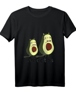 Süßes Avocado T-Shirt mit Katze  Perfekte Geschenkidee für Vegetarier, Veganer & Katzenliebhaber