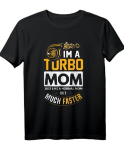 Turbo Mama Lustiges Auto Mama Paar T-Shirt  Perfekt als Muttertagsgeschenk für Autoliebhaberinnen und Auto-Fans