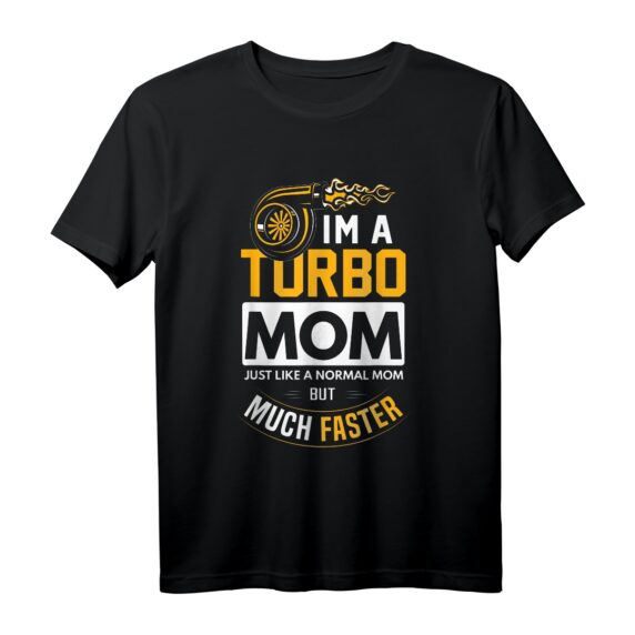 Turbo Mama Lustiges Auto Mama Paar T-Shirt  Perfekt als Muttertagsgeschenk für Autoliebhaberinnen und Auto-Fans