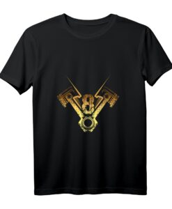 V8 Motor T-Shirt für Auto Fans & Mechaniker  Perfektes Geschenk für Oldtimer, Tuning & Vatertag