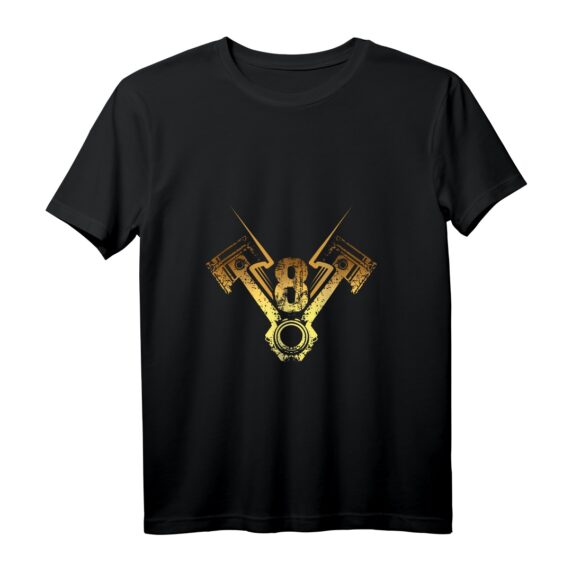 V8 Motor T-Shirt für Auto Fans & Mechaniker  Perfektes Geschenk für Oldtimer, Tuning & Vatertag