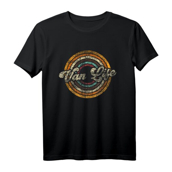 Van Life Retro Digitaler Nomade T-Shirt - Lustiges Abenteuer-Shirt für Wohnmobil-Reisende & Digital Nomads