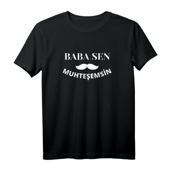 Vatertag Türkisch Babalar Günü Hediyesi - Klassisches T-Shirt mit doppelt genähtem Saum