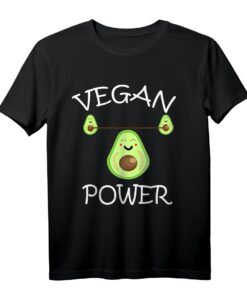 Vegan Power Fitness Avocado T-Shirt  Das perfekte Geschenk für vegane Sportler, Powerlifter und Fitnessfans zu Geburtstag oder Weihnachten
