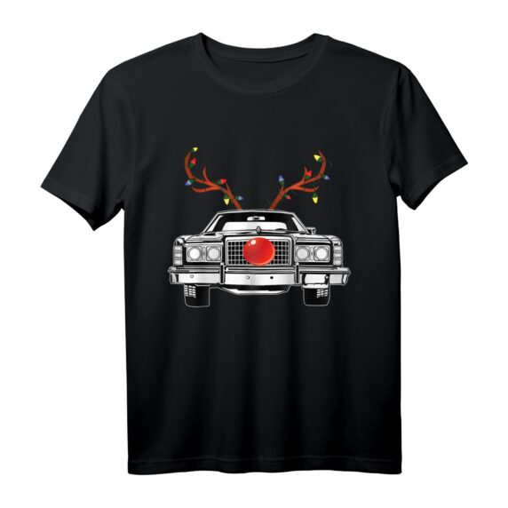 Vintage Auto Rentier T-Shirt  Lustiges Weihnachts-Trikot für Oldtimer-Fans & Auto-Enthusiasten als Geschenk