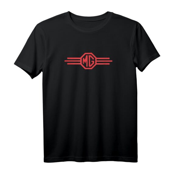 Vintage MG Abzeichen T-Shirt - Klassisch geschnitten, doppelt genähter Saum für Auto- und Oldtimer-Fans