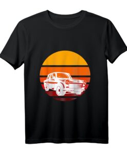 Vintage Trabant im Sonnenuntergang - Kultiges DDR Auto T-Shirt für Trabifans & Nostalgiker