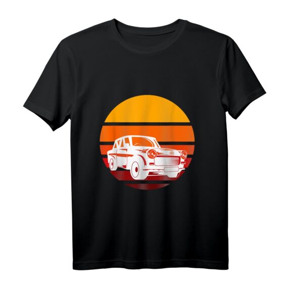 Vintage Trabant im Sonnenuntergang - Kultiges DDR Auto T-Shirt für Trabifans & Nostalgiker