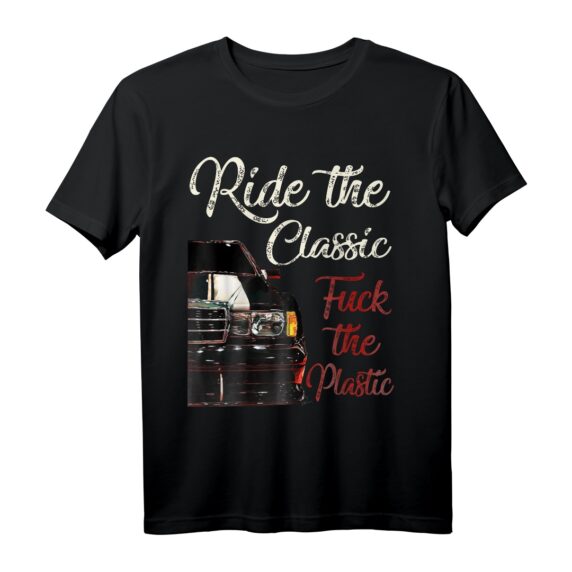 W201 190e Ride the classic of the plastic  Vintage Retro Auto T-Shirt für Mechaniker, Tuning- und Motorsportfans als Geschenk zum Geburtstag, Vatertag & Weihnachten